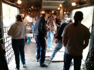 Hanging in the Baggage Car