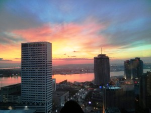 Sunrise over New Orleans