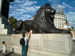 Having Fun at Trafalgar Square