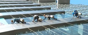 Window Washers Get a Board to Sit On