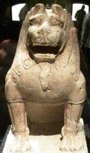 Stone Lion with way cool eyes