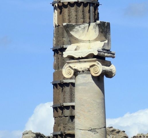 The Romans installed this handy clock (sundial) which still works!