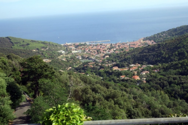 Bus stop overlooking Portoferraio