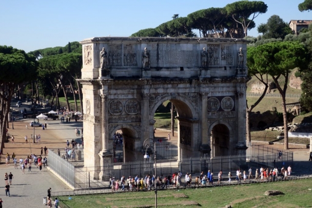 Constitine's Arch. Constitine was interesting because he conquered most of the world, and because he was the world's most successful drunk.