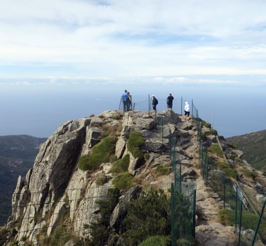 The top of Mt. Capanne, 1000 meters above sea level.