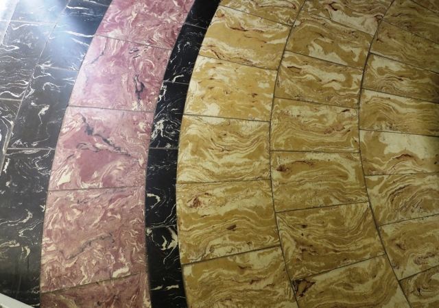 Faux Marble Cement Floor